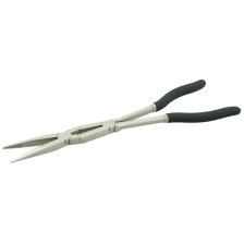 Alicates de doble articulación, punta, rectos, versión larga