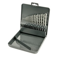 Casete de brocas 1-10 mm 19 piezas HSS Cobalto DIN 338 Forte