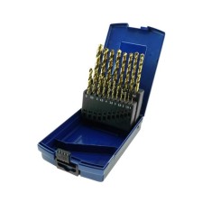 Juego de brocas helicoidales HSS-Co 5% 1-10 mm, ángulo de punta 135°, hasta 1100 N/mm²