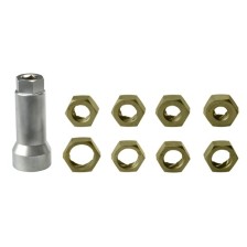 Juego de tuercas de corte de rosca, 9 piezas: M16 x 1,5 / 18 x 1,5 / 20 x 1 / 20 x 1,5 / 22 x 1 / 22 x 1,5 / 24 x 1,5 / 28 x 1,