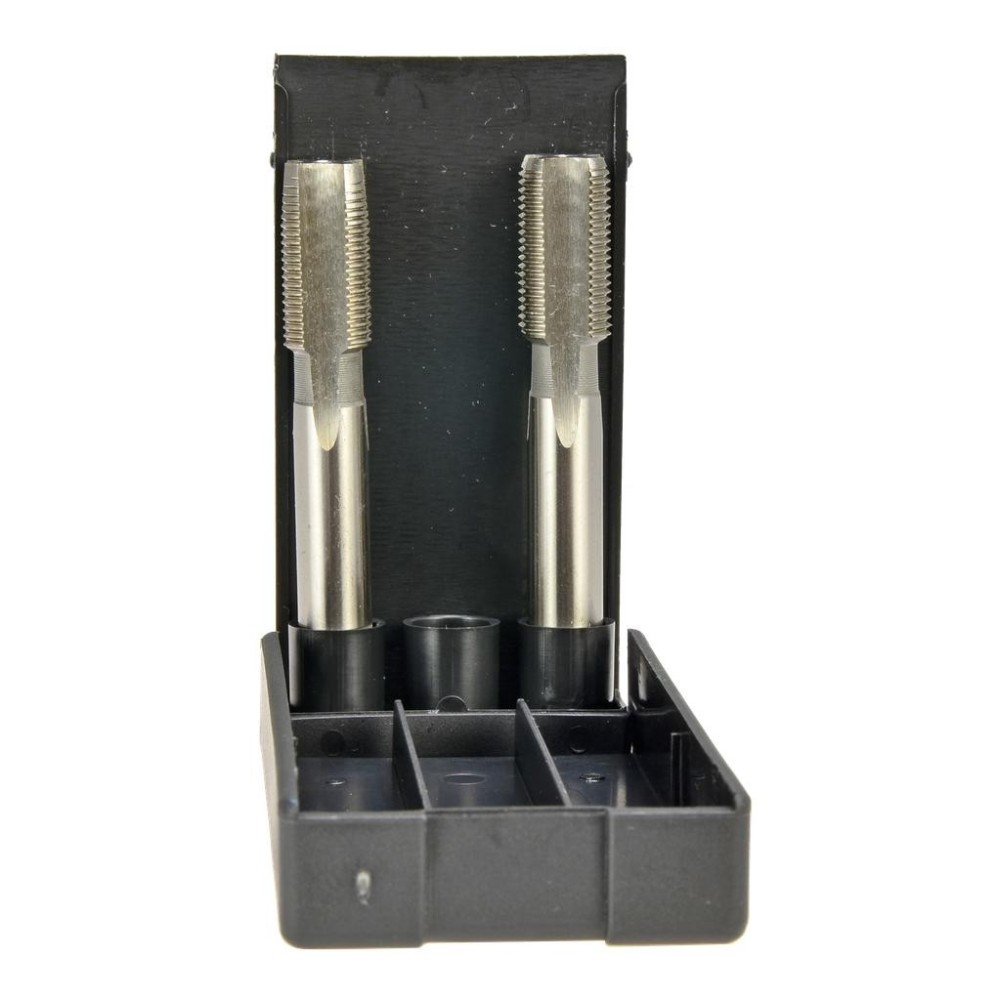 Juego de machos de roscar manuales HSS métricos finos, 2 piezas M 12x1