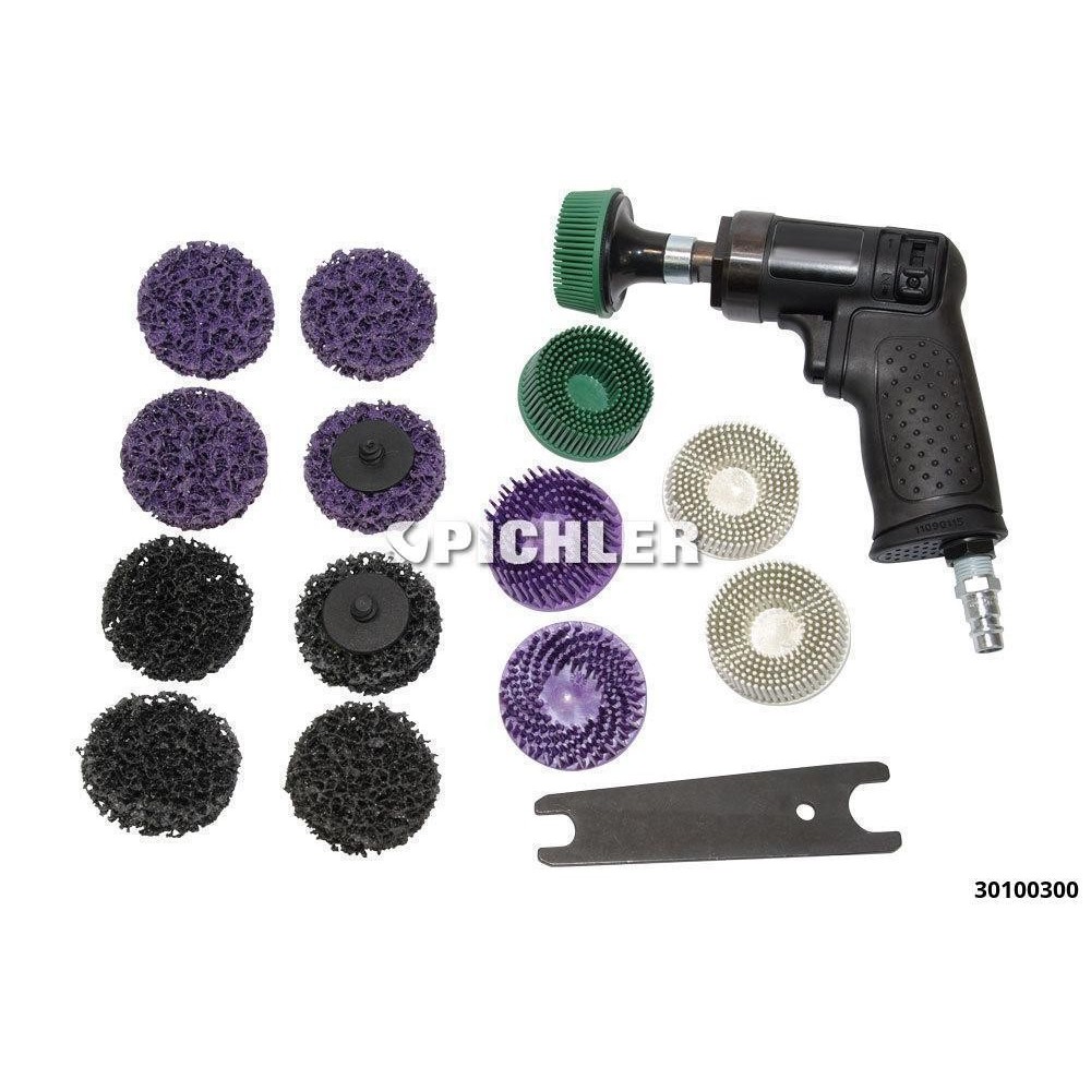 Juego de limpieza y pulido con aire comprimido, 16 piezas.