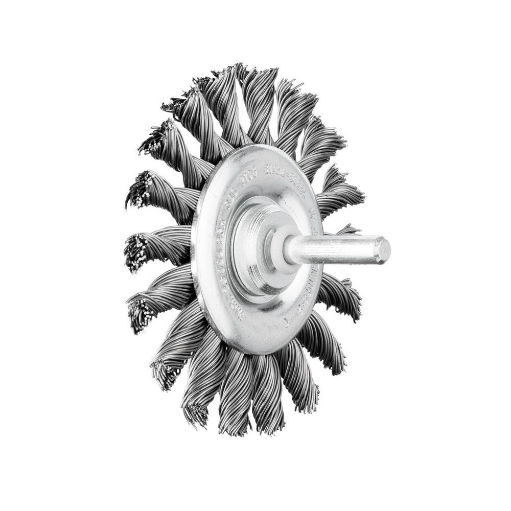 Cepillo de rueda montado, nudoso, 76 x 6 mm