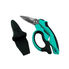 Tijeras universales industriales tipo 1 con función de engarce y pelado y filo microdentado de 35 mm