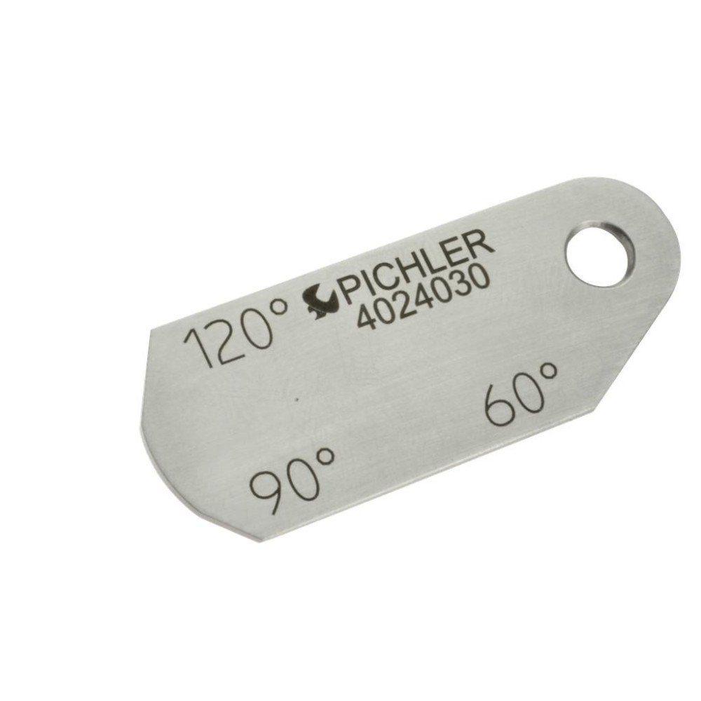 Calibre de ángulos de 60° - 90° - 120° para, por ejemplo, el ángulo del asiento del sello de las bujías incandescentes.