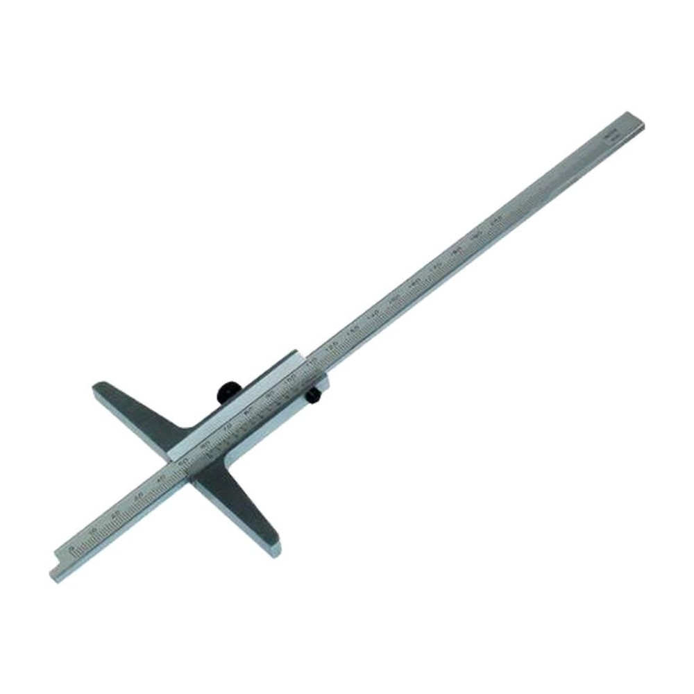 Calibre de profundidad de precisión tamaño 1, rango de medición 200 mm, longitud del puente 100 mm