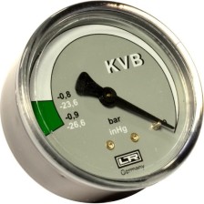 Manómetro de -0,9 a 0 bar NG 63 Dispositivo de llenado al vacío KVB01 ET 340