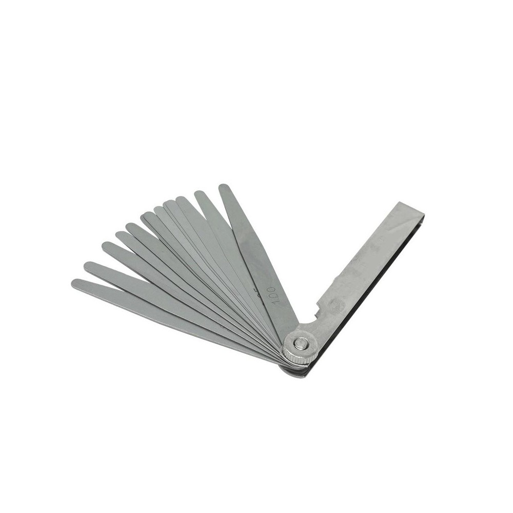 Juego de 13 galgas de espesores, modelo II, 0,05 - 1,0 mm
