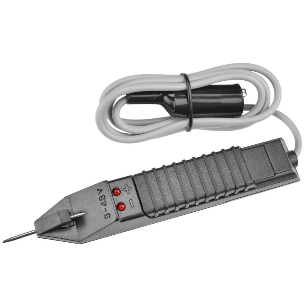 Comprobador electrónico de tensión de 3 a 48 voltios 'Car-Check' con 2 indicadores LED