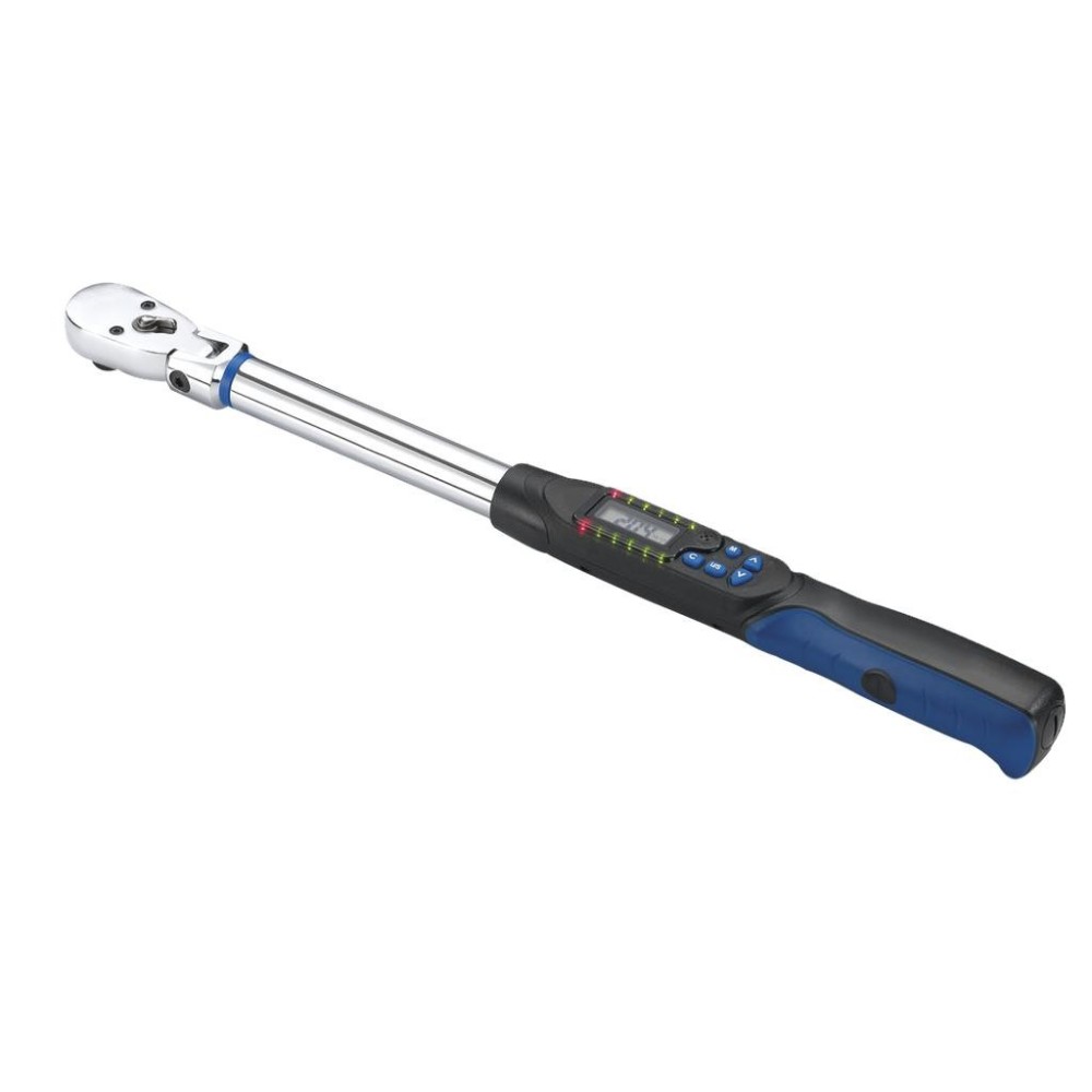 Llave dinamométrica digital de 3/8', (6,8) 27 - 135 Nm incl. ángulo de rotación con cabezal giratorio