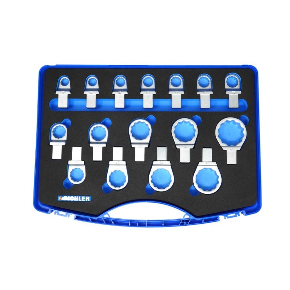 Juego de llaves de vaso de 16 piezas, de 13 mm a 41 mm, con accionamiento cuadrado de 14 x 18 mm