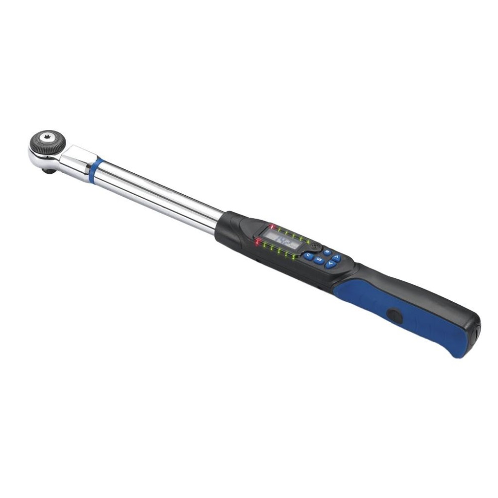 Llave dinamométrica digital 1/2', (17) 68 - 340 Nm incl. ángulo de giro con vaso rectangular 14x18