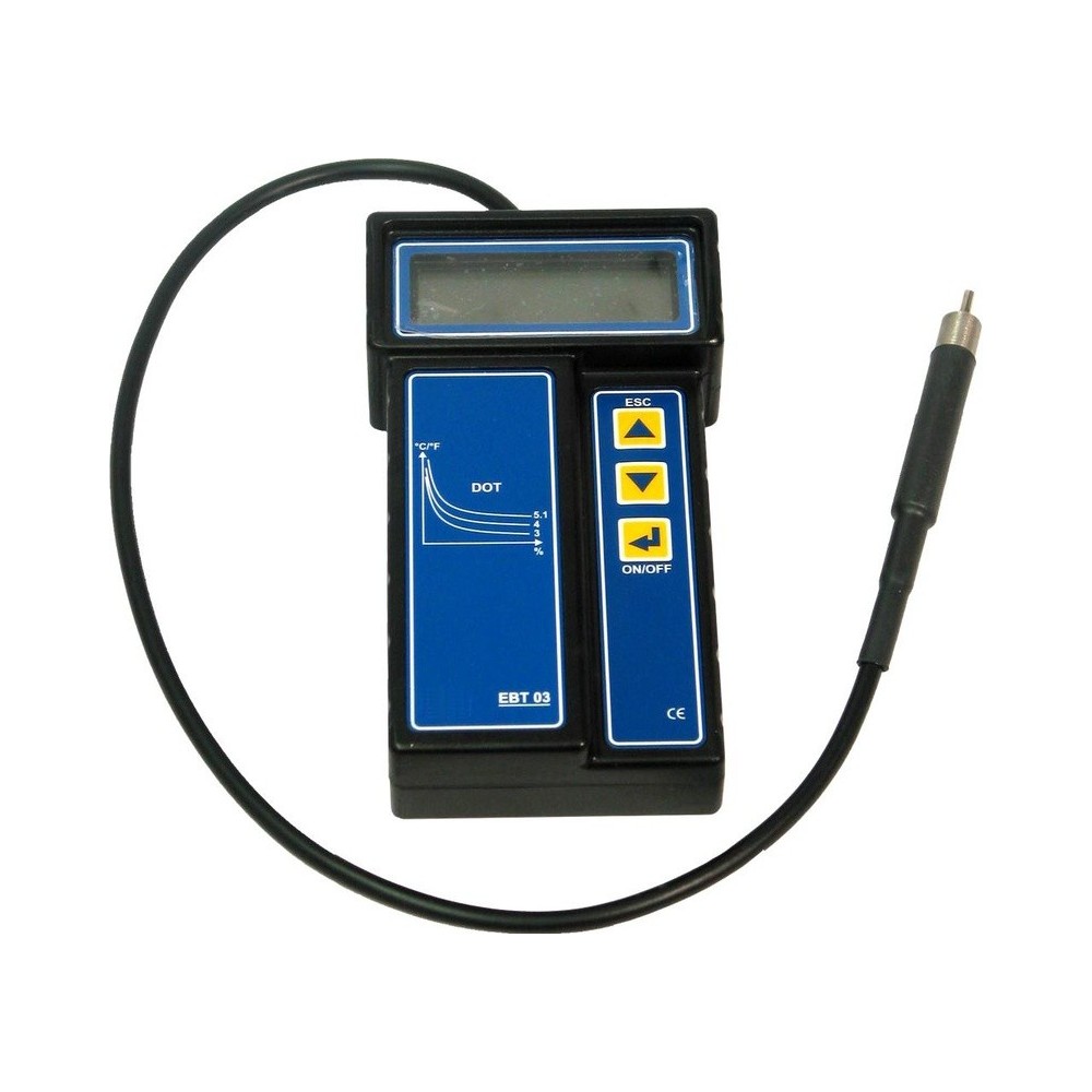 Comprobador de líquido de frenos modelo EBT 03 punto (°C) y contenido de agua (%)