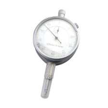 Rango de medición del calibre de cuadrante: 0-50 mm, diámetro exterior: 80 mm, graduación: 0,01 mm.