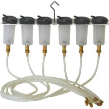 Instrumento de medición de caudal de retorno para CR Set con 6 vasos medidores de plástico