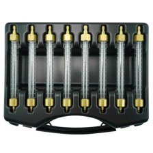 Kit de medición de caudal de retorno de inyector common-rail CRP08 con 8 tubos de plexiglás