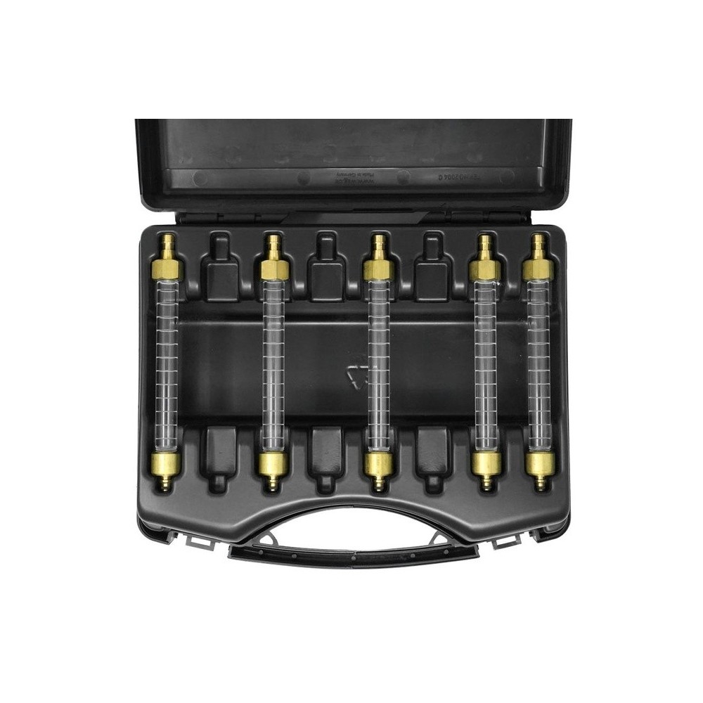 Kit de medición de caudal de retorno de inyector common-rail CRP08 con 5 tubos de plexiglás