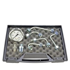 Dispositivo de prueba de raíl común CRP01.2 manómetro 0-1000 bar + 2 líneas + 1 adaptador ET446 M12x1,5 AG