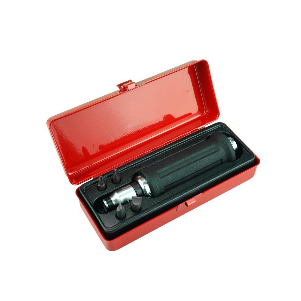 Juego de 6 destornilladores de impacto Mod. S con accionamiento hexagonal de 1/2' y 5/16' en caja de acero