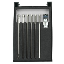 Juego de llaves de bola Torx de 7 piezas.