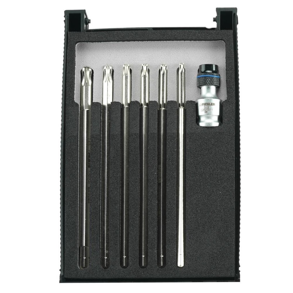 Juego de llaves de bola Torx de 7 piezas.