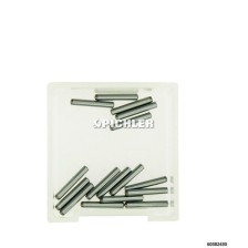 Puntas de recambio para llave de desmontaje, paquete de 20, pasador cilíndrico ø1,5x10mm DIN6325 / Tol. m6, st. geh.