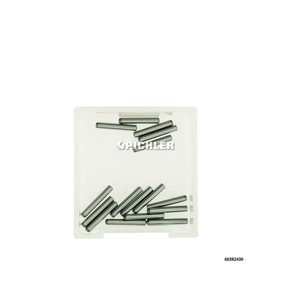 Puntas de recambio para llave de desmontaje, paquete de 20, pasador cilíndrico ø1,5x10mm DIN6325 / Tol. m6, st. geh.