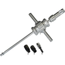 Juego de extracción de inyectores de 5 piezas con martillo de impacto de 8 kg, 2 adaptadores + 2 vasos hexagonales (1 mm).