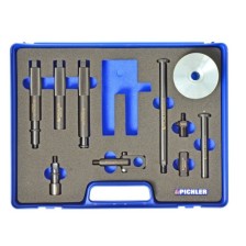 Juego universal de extracción de inyectores UNI III, 9 piezas, manejo manual sin garra de agarre