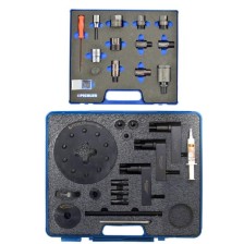 Kit universal de extracción de inyectores sin cilindro hidráulico de pistón hueco con juego de adaptadores (Bosch, Denso, Sieme