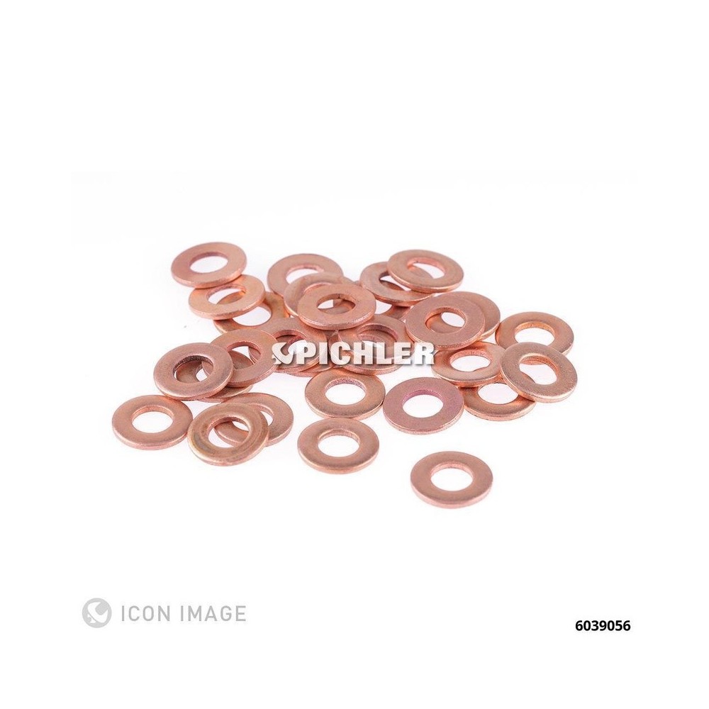 Anillos de sellado sobredimensionados: 3,00 mm de diámetro exterior, 15,0 mm de diámetro interior y 7,5 mm de diámetro interior