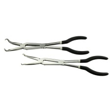 Alicates para soltar bujías de doble articulación, 45°, 6 y 12 mm, redondos, 320 mm de largo