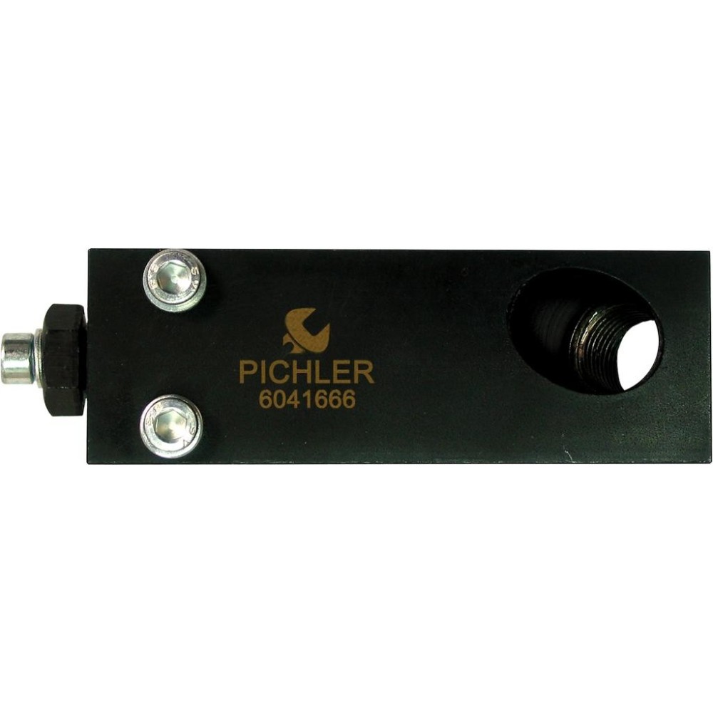 Guía de montaje para la herramienta de perforación de bujías incandescentes Fiat/Opel en la placa de sujeción para la herramien