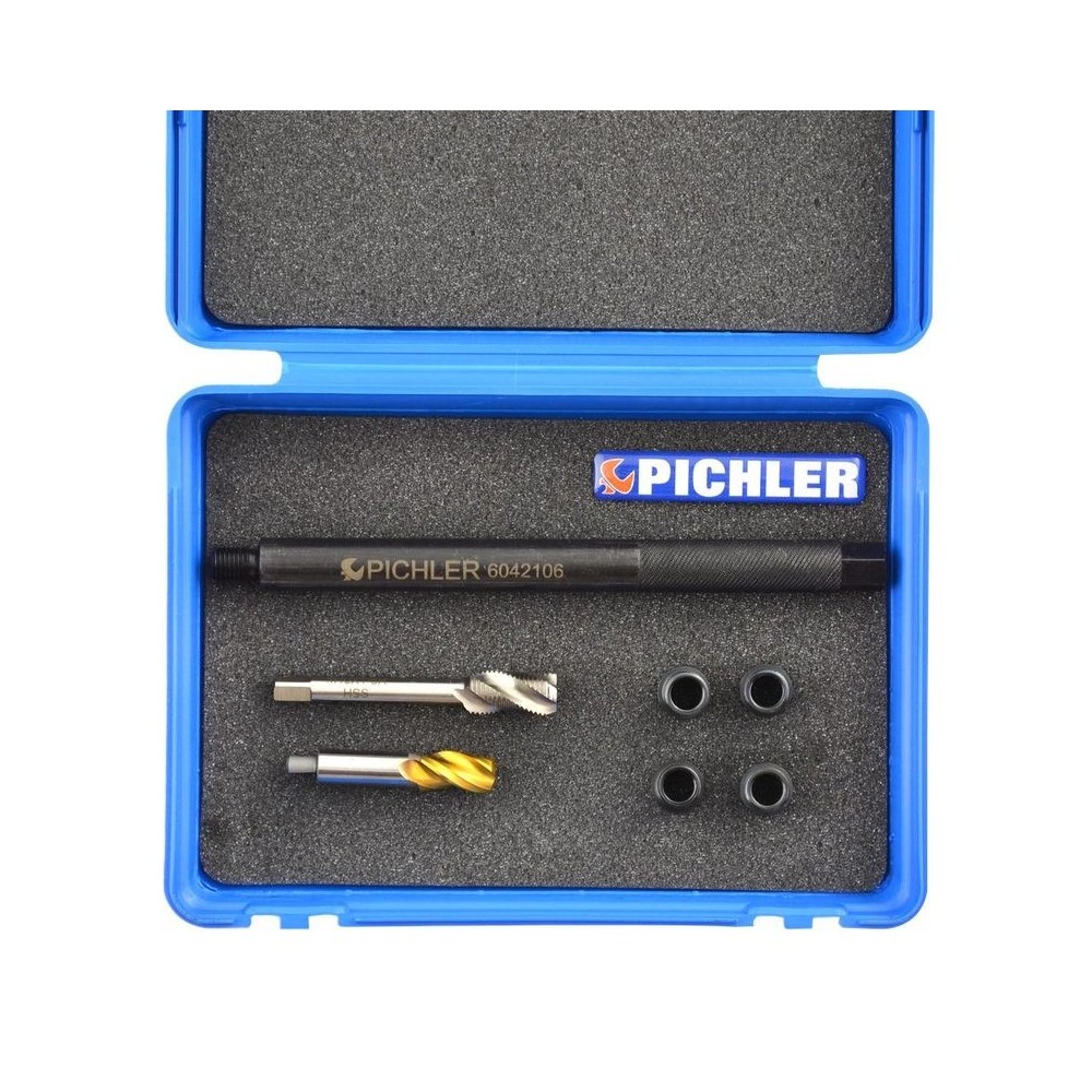 Kit de reparación de roscas para bujías incandescentes, complementario al kit universal de perforación de bujías incandescentes