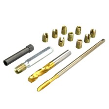 Kit de reparación de roscas para roscas profundas M6, incluye 10 insertos