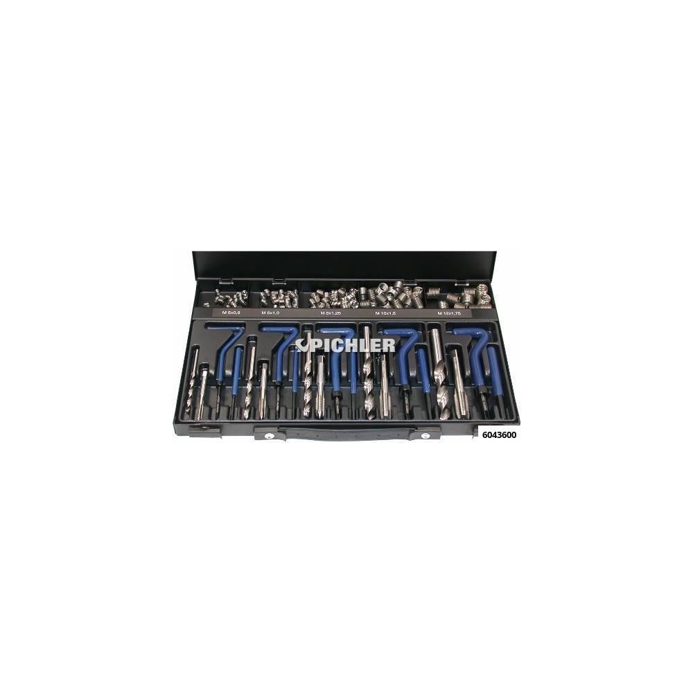 Kit de reparación de roscas V-Coil M 6x1 + 8x1,25 + 10x1,5 + 12x1,75 + 14x1,25