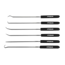 Juego de ganchos UNI, 6 piezas, con mango antideslizante, 250 mm de largo