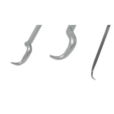 Gancho de desmontaje de anillo de sellado, juego de 3 piezas: 2 piezas en forma de S + 1 punta recta