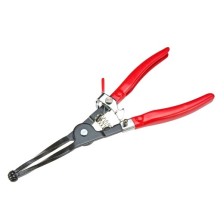 Alicates para abrazaderas de resorte de escape con mecanismo de bloqueo