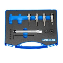 Juego para retapar las roscas de los sensores de temperatura y presión diferencial en los componentes del escape