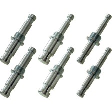 Pares de pernos largos roscados con ranura fresada para llave de contrasujeción. Juego de 6.