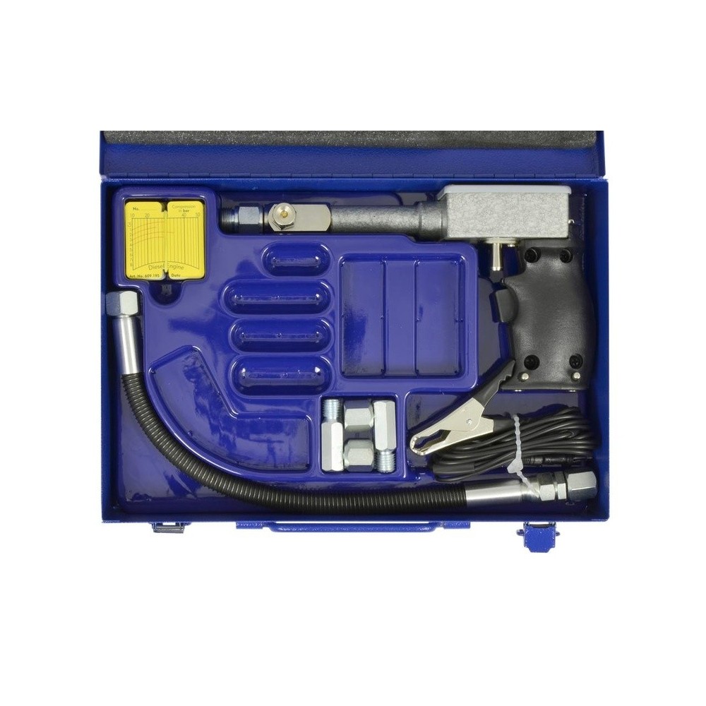 Juego de pruebas de compresión para motores diésel D de 10 a 50 bar con adaptador 6091792