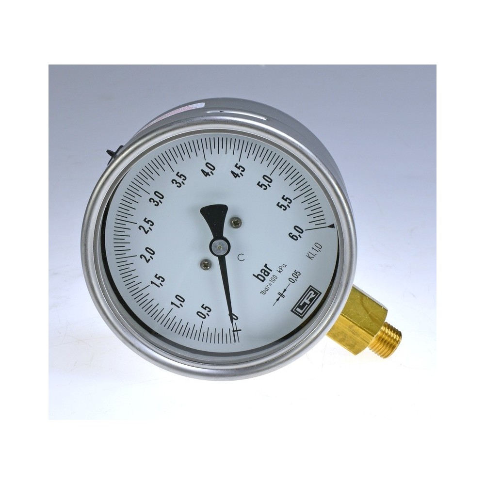 Manómetro 0-6 bar, diámetro 100 mm