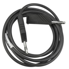 Cable de medición altamente flexible de 1,50 m negro con conectores de 2 pines