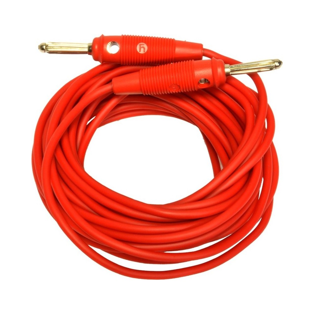 Cable de medición de 5,0 m rojo con 2 enchufes