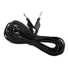 Cable de medición de 5,0 m negro con 2 enchufes