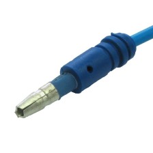 Conectores de terminal de cable con terminales de cable redondos, azules, 4,0 mm (puntiagudos/redondos)