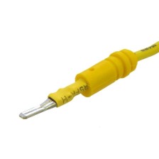 Conectores de terminal de cable con terminales de cable planos de 3,0 mm (planos/cuadrados) amarillos