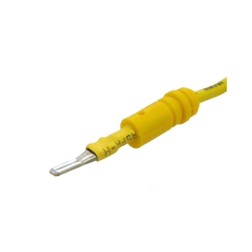 Conectores de terminal de cable con terminales de cable planos de 3,0 mm (planos/cuadrados) amarillos