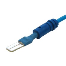 Conectores de terminal de cable con terminales de cable planos de 6,0 mm (planos/cuadrados) azules